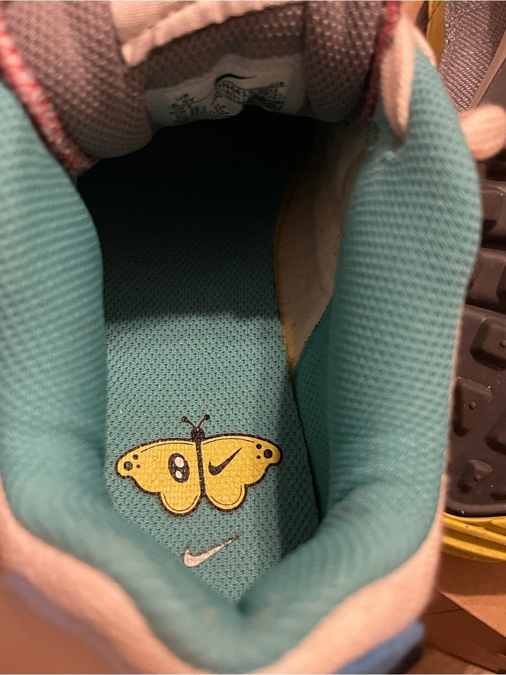Nike Kids Air Max-Style Sneakers in Yellow, Blue & Gray - Picture 8 of 9
